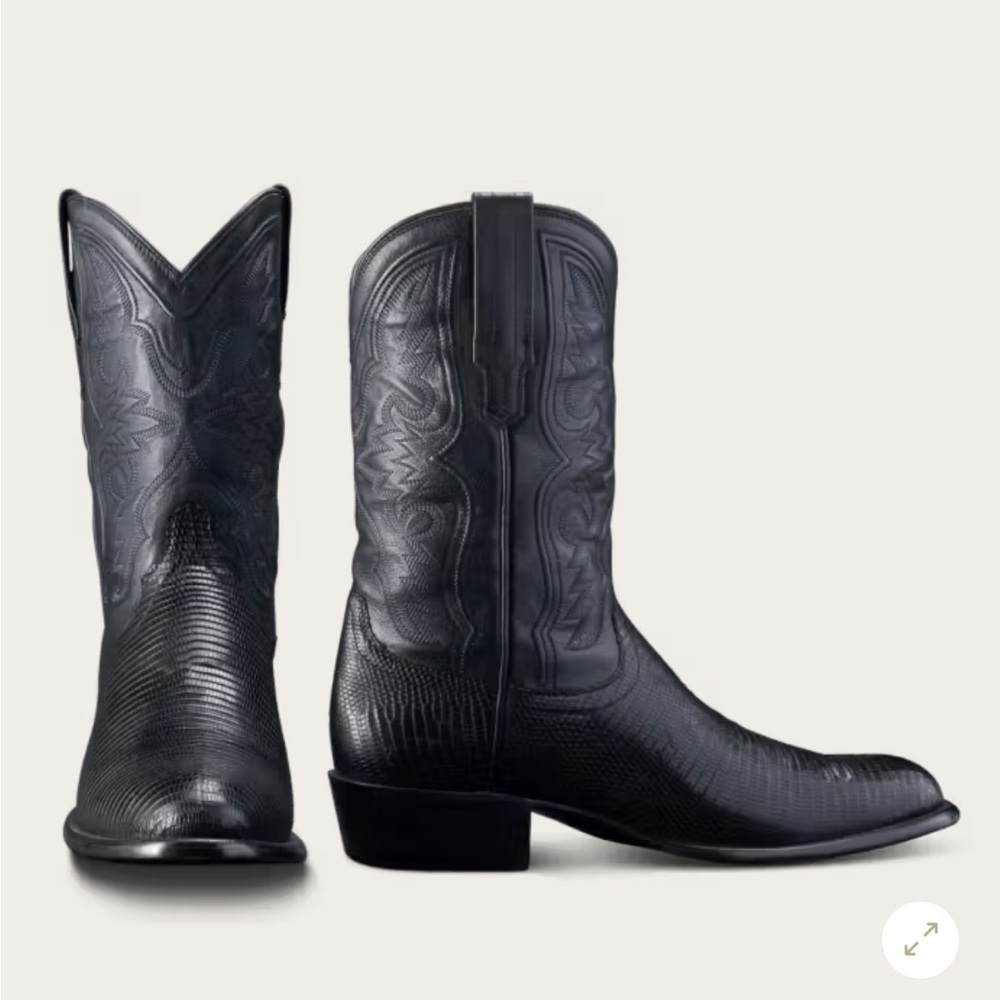 Tecovas Black Western Lizard Boots
